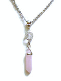 Rose Quartz Crystal Drop Necklace Narcotics Anonymous