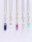 Rose Quartz Crystal Drop Necklace Narcotics Anonymous