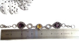 Amethyst & Citrine Crystal NA Bracelet