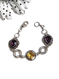 Amethyst & Citrine Crystal NA Bracelet
