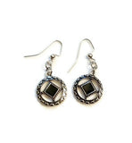 Black Enamel Narcotics Anonymous Earrings