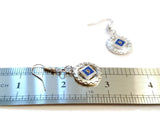 Blue Enamel & Crystal Narcotics Anonymous Earrings