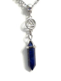 Lapis Lazuli Drop Necklace Alcoholics Anonymous
