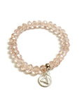 Sparkly Beaded Stretch Bracelet Alcoholics Anonymous - Pink