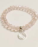 Sparkly Beaded Stretch Bracelet Narcotics Anonymous - Pink