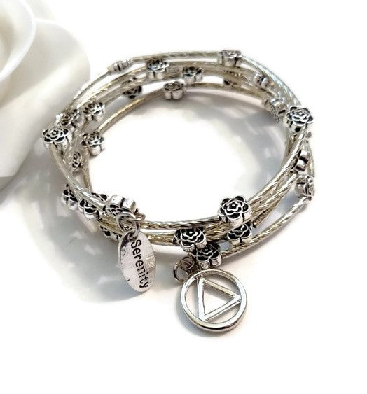 Flower Wire Wrap Bracelet - AA