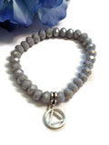 Sparkly Beaded Stretch Bracelet Alcoholics Anonymous - Iridescent Gray