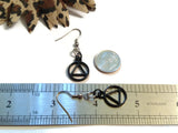 Black AA Cutout Earrings - Alcoholics Anonymous