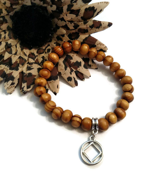 Wood Beaded Stretch Bracelet - NA
