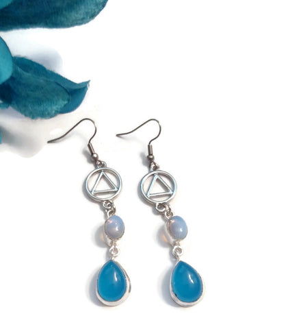 Blue & White  AA Earrings