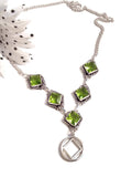 Green Peridot Crystal Statement Piece - NA