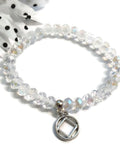 Sparkly Beaded Stretch Bracelet Narcotics Anonymous - Clear