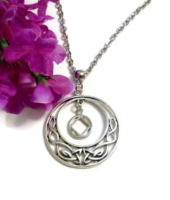 Celtic Dangle Charm Necklace Narcotics Anonymous