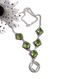 Green Peridot Crystal Statement Piece - NA