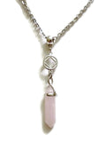 Rose Quartz Crystal Drop Necklace Narcotics Anonymous