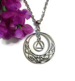 Celtic Dangle Charm Necklace Alcoholics Anonymous