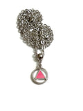 Pink Enamel Alcoholics Anonymous Necklace
