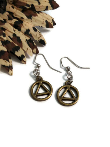 Bronze AA Cutout Earrings