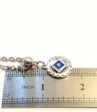 Green Enamel & Crystal Accent Narcotics Anonymous Necklace