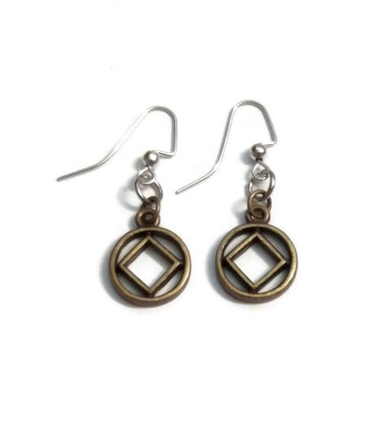Cutout Bronze NA Earrings