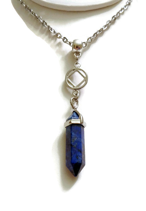 Lapis Lazuli Drop Necklace Narcotics Anonymous