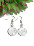 Narcotics Anonymous Earrings - Bright Silver Tone Finish