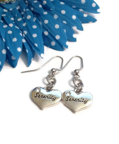 Serenity Crystal Heart Earrings