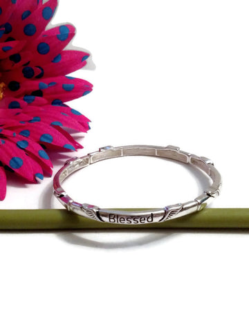Blessed Silver Tone Stretch Bracelet - 10 Pack