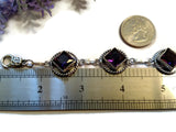 NA Amethyst Crystal Statement Bracelet