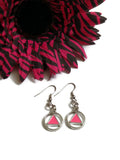 Pink Enamel AA Earrings Alcoholics Anonymous