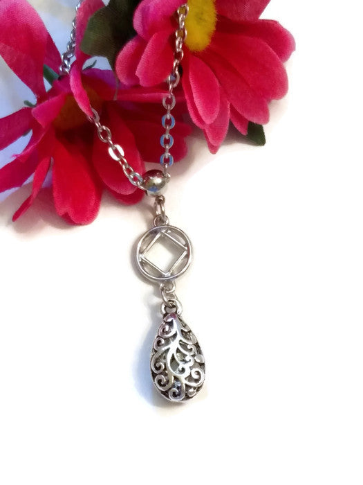 Filigree Teardrop NA Necklace