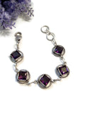 NA Amethyst Crystal Statement Bracelet