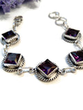 NA Amethyst Crystal Statement Bracelet