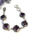 NA Amethyst Crystal Statement Bracelet