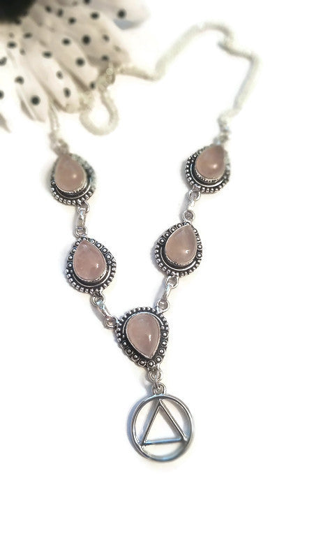 Rose Quartz Pink AA Necklace