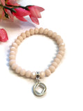 Sparkly Beaded Stretch Bracelet Narcotics Anonymous - Peach