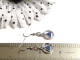 Blue Enamel AA Earrings Alcoholics Anonymous