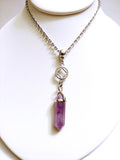 Amethyst Crystal Drop Necklace Narcotics Anonymous