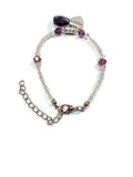 Clear Crystal Purple Accent Serenity Bracelet