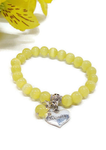 Yellow Catseye Stretch Bracelet - Serenity