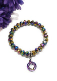 Faceted Rainbow Stretch Bracelet - NA