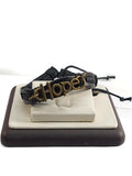 Leather Adjustable HOPE Bracelet - Black