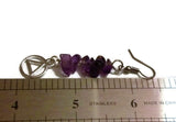 AA Amethyst Earrings With Silver Tone Charms