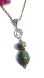 AA Green & Purple Stone Necklace