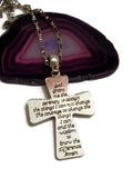 Serenity Prayer Cross Necklace 12 Step Recovery