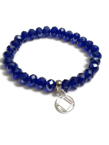 Sparkly Beaded Stretch Bracelet Narcotics Anonymous - Royal Blue