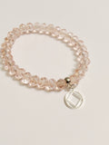Sparkly Beaded Stretch Bracelet Narcotics Anonymous - Pink