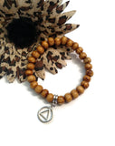 Wood Beaded Stretch Bracelet - AA