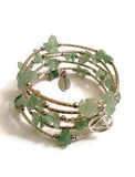 Aventurine Wire Wrap Bracelet Alcoholics Anonymous