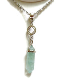 Green Fluorite Crystal Drop Necklace Narcotics Anonymous
